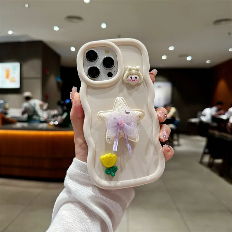 3D Cute Girl Style Colorful Soft Tpu Silicon Back Cover Wave Edge Phone case for Itel P55 P65 55+ Phone case Luxury