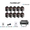 10 pcs battery uplights +flight case