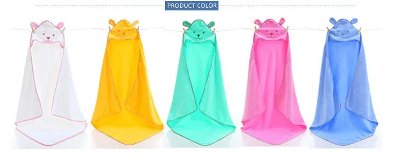 Microfiber Natural Fleece Soft Bath Towel Baby Hooded Blanket Animal Fleece Bathrobe for Unisex Baby manufacture