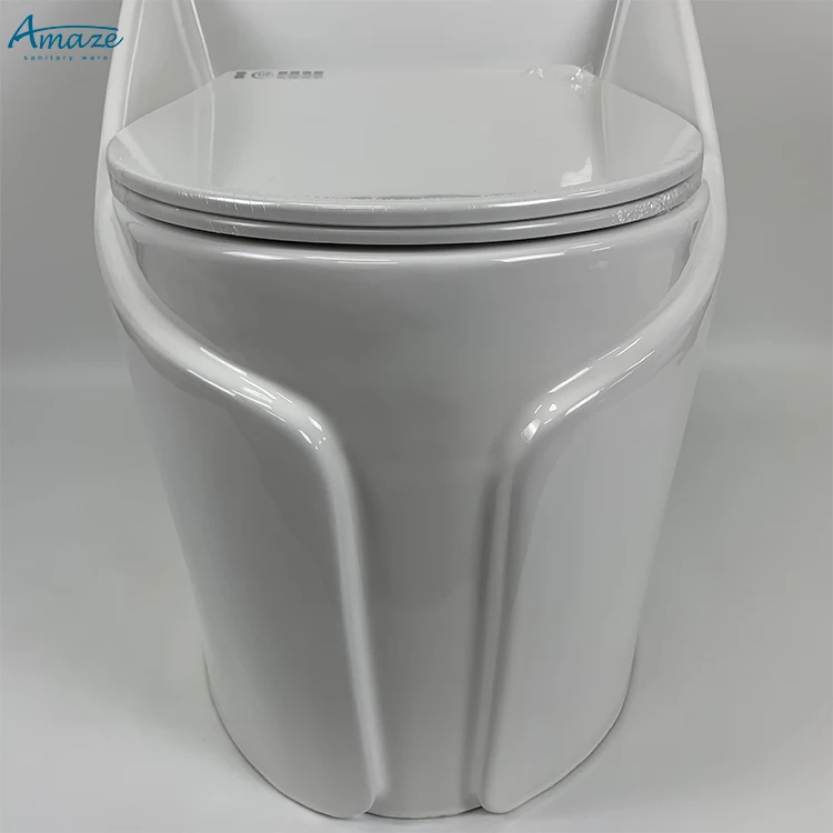 High quality hotel sanitary ware floor mounted egg shape s trap bathroom ceramic one piece wc toilet bowl manufacture