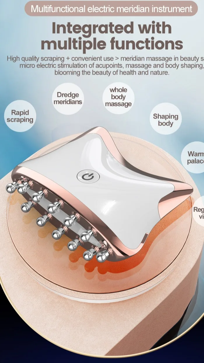 Portable Home Use Phototherapy Ems Vibration Massage Comb Electric Gua