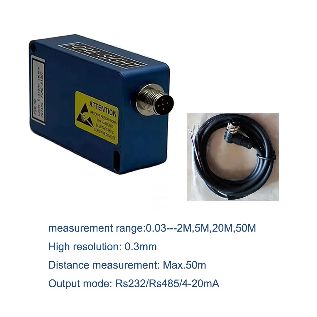 Distance Measurement 0-500m  High Frequency Measurement and RS485 Communication Laser Distance Sensor  for Steel Slab Detection