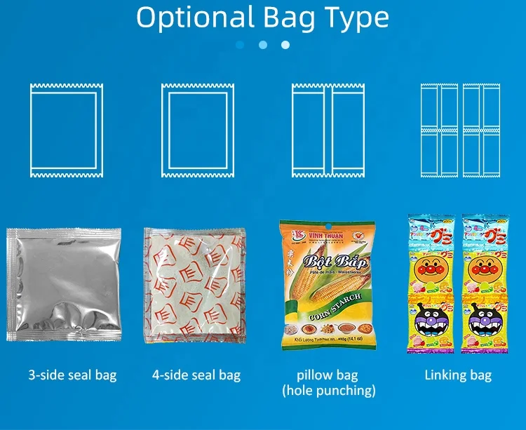 Automatic Packing Machine 4 Side Seal Bag Pouch Yeast Extract Powder Packing Machine