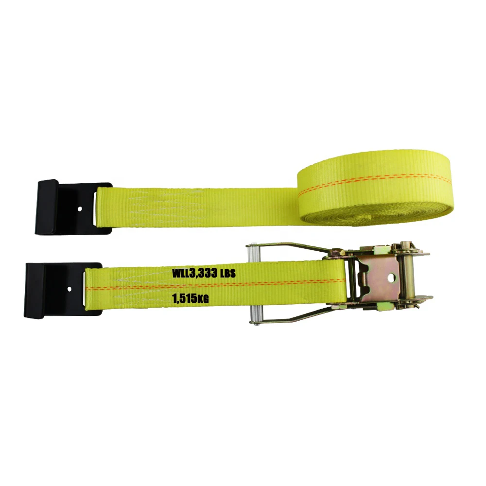 50mm 2 Inch Lashing Straps With Flat Hook Ratchet Cargo Strap Ratchet