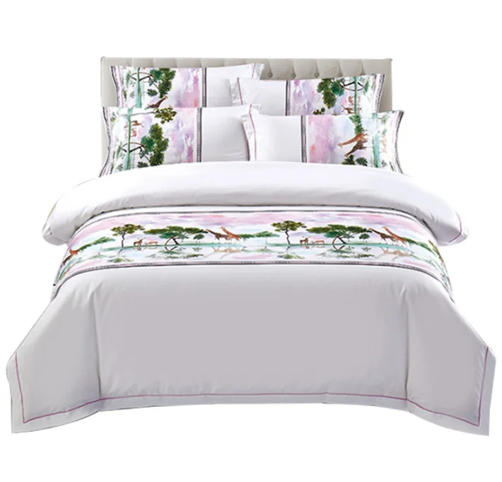 hotel textile 40s 200 tc 300tc sateen Cotton Bedding Sets Woven Fabric 1cm 3cm stripe fabric 130gsm bedspread or comforter