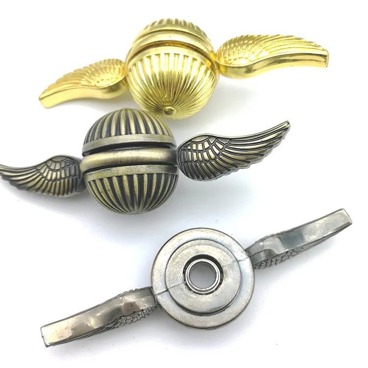 Gold Fidget Spinner Magic Orb Anxiety Toys Stress Relief Reducer Spin Fidgets Hand Bearing Tri Spinner Finger Spinners Toy
