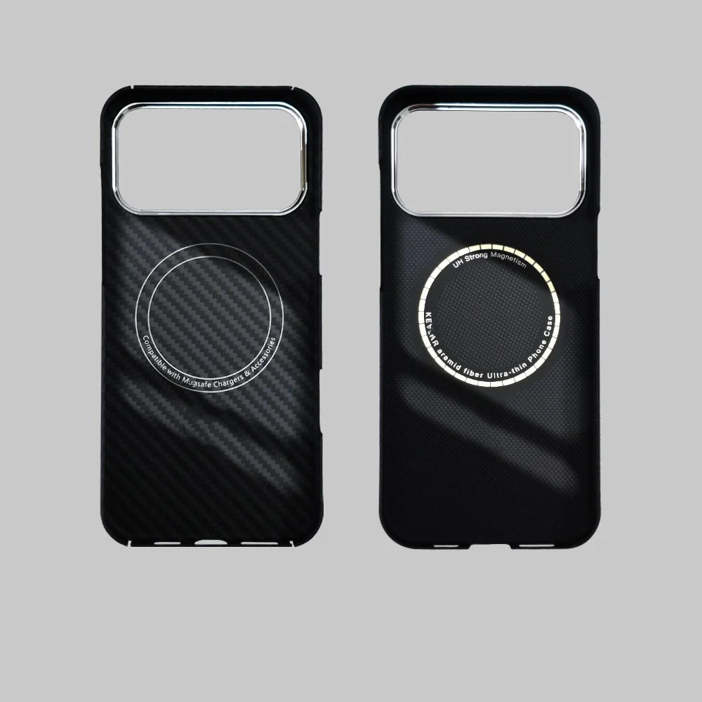 product laudtec custom logo real ultra thin carbon fiber mental frame shockproof mobile protective magnetic phone case for iphone 17 pro-5