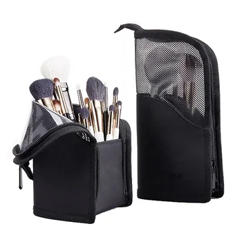 Hot Sales New Pro Cosmetic Makeup Brush Zipper Bag Holder Case For Makeup Artist