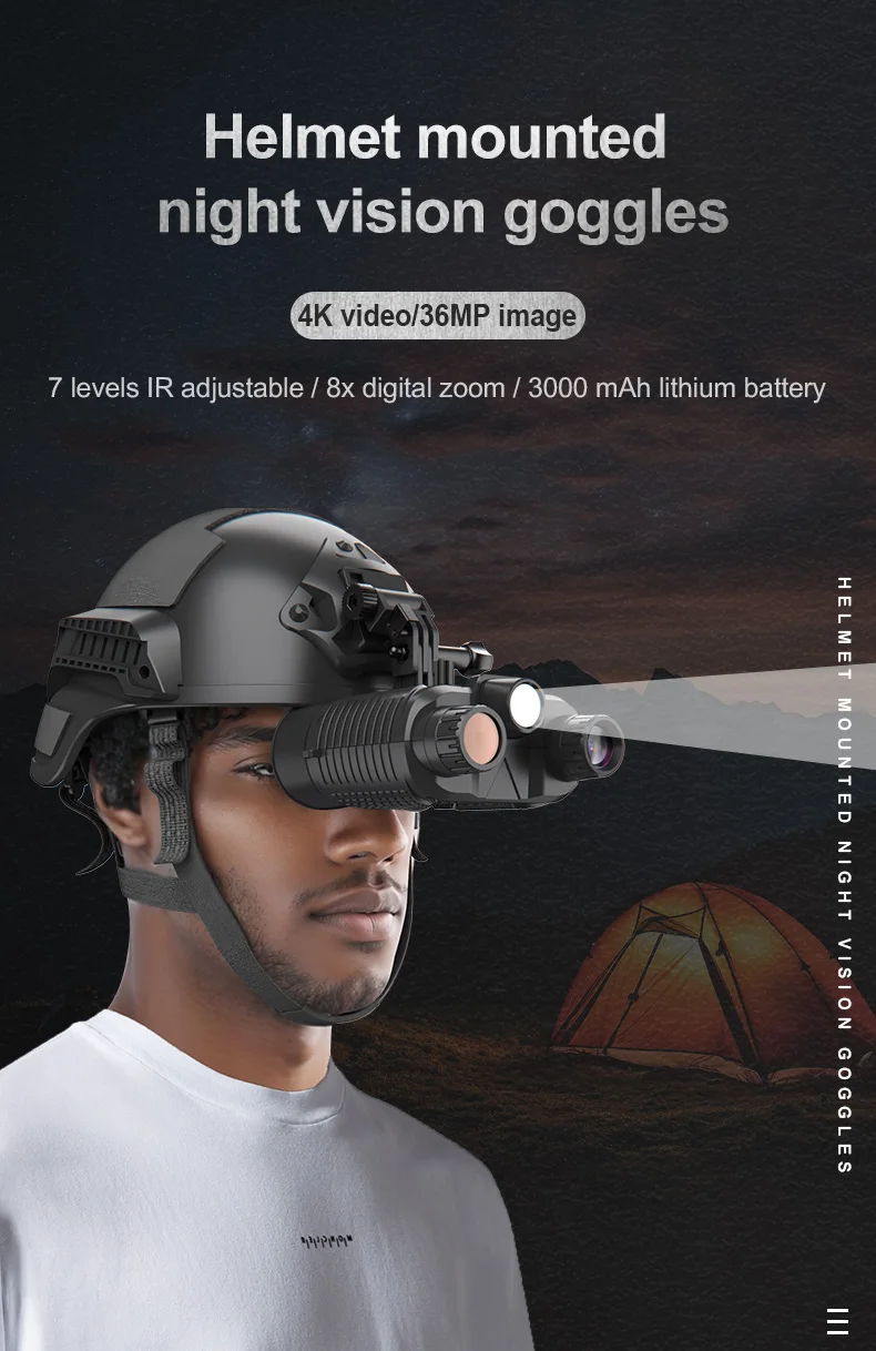 Handsfree Digital Infrared Night Vision Goggles Binoculars With Head