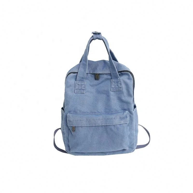 Unisex Denim Backpack Washing Womens School Bag Mens College Bag Daypack 