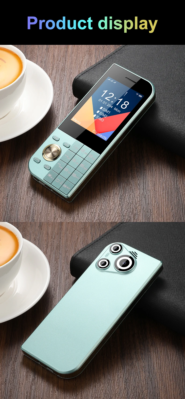 2025 New Feature Phone 3 SIM 2.8 Inch for nokia 7610 Senior Phone Keypad Big Button Senior Phone Global Version OEM ODM