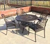 4 chaises Elizabeth, table de pâtisserie en carbone de 122 cm