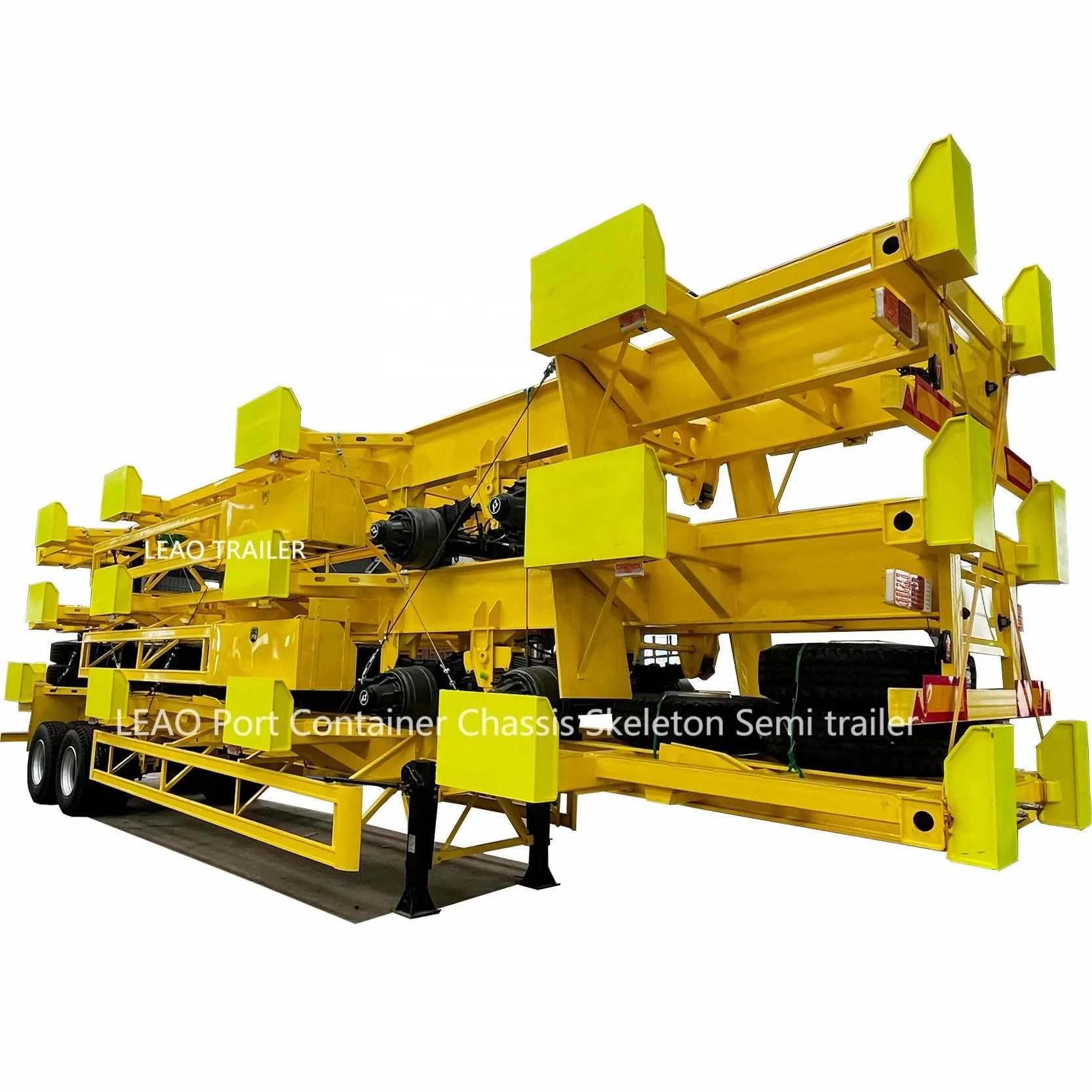 Поставка с завода Liangshan 2/3 оси 20 футов/40 футов каркас рамы/Платформа контейнерный шасси прицеп закрученными замками