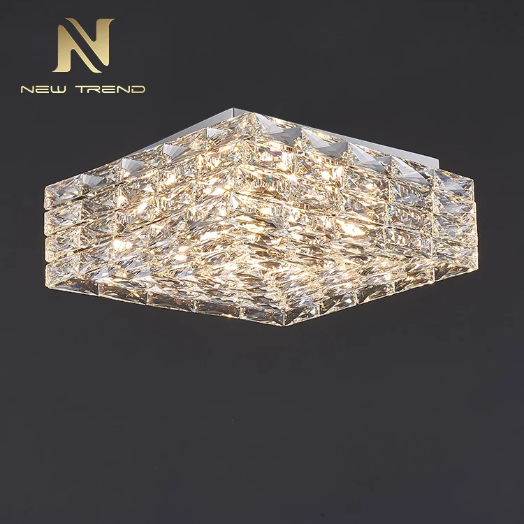 CFT8459 New Listed Gorgeous Decoration Bedroom Living Room Modern K9 Crystal Indoor LED Ceiling Lamp 