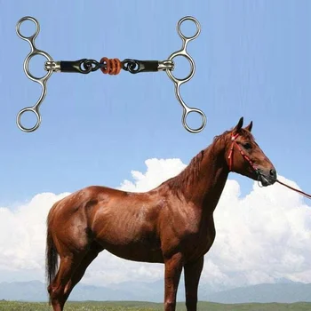 Equine O-Ring Kupfer Twist Mouth Trense – 14 Cm Mund, 7,6 Cm Ringe