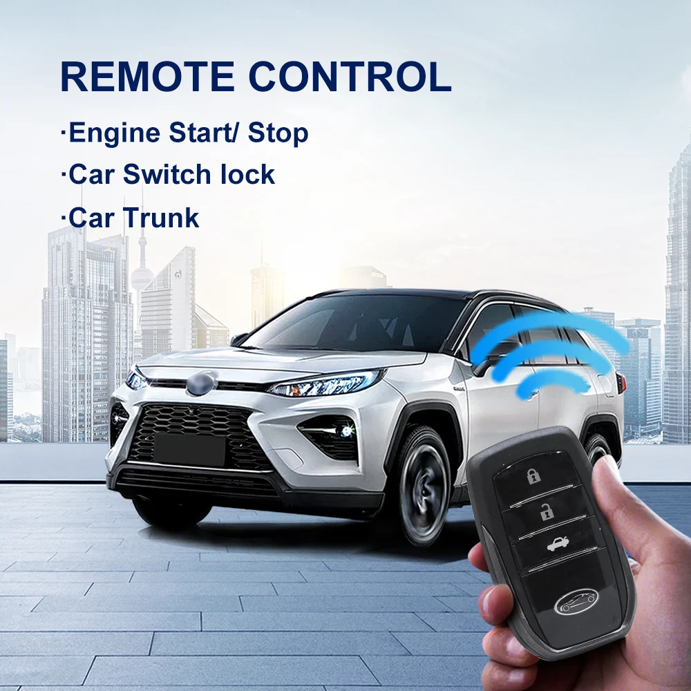 Central Locking Keyless Remote Start With Engine Push Button Start OBD for Toyota Prado