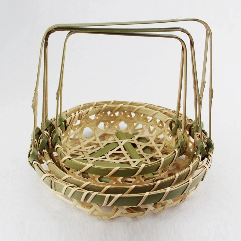 new style and light round bamboo weaving basket steamer basket