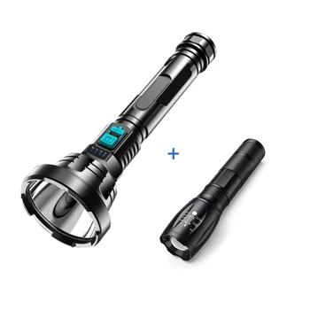 Factory outlet high lumens T6 1000Lumens long Range super bright led flashlight With Built-in USB rechargeable Battery
