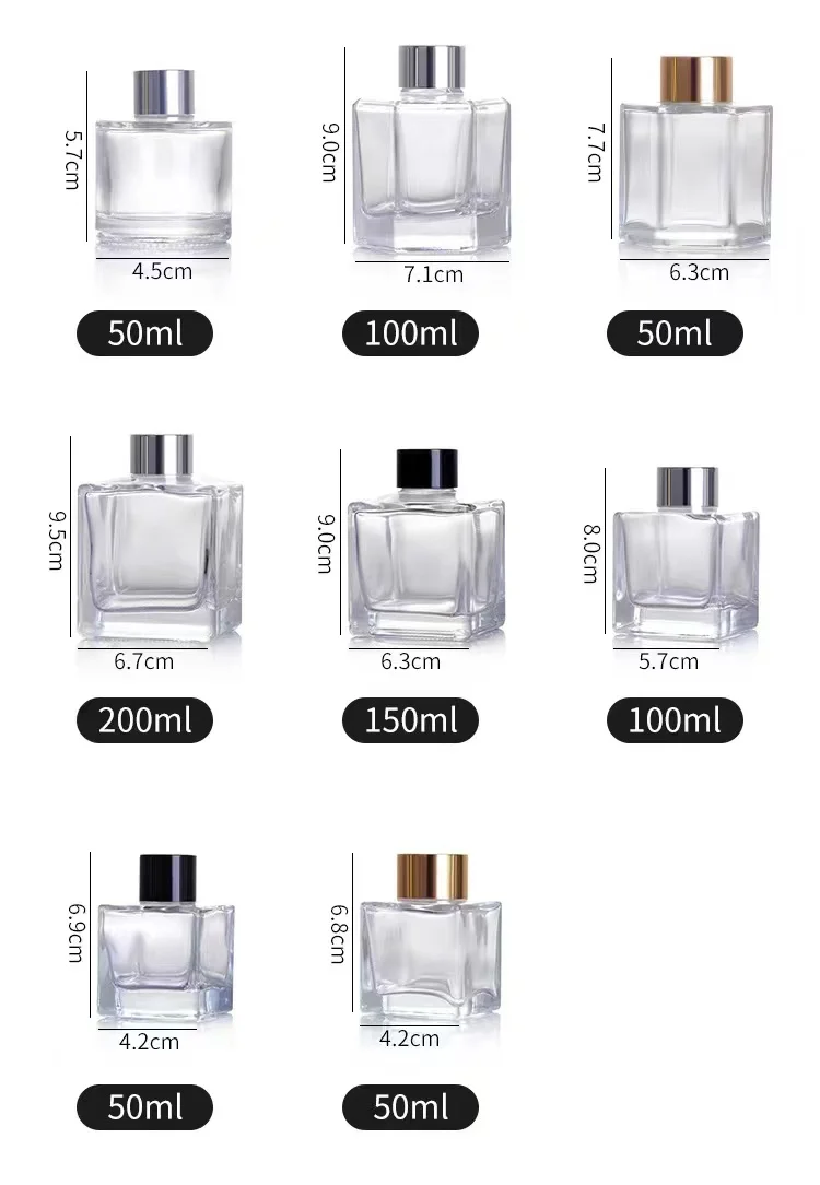 product 500ml round square reed diffuser sticks aroma oil bottle air fresh fragrance bottle glass reed diffuser bottle-9