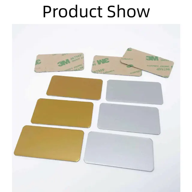 Custom Waterproof Self Adhesive Aluminum Embossed Nameplate Stainless