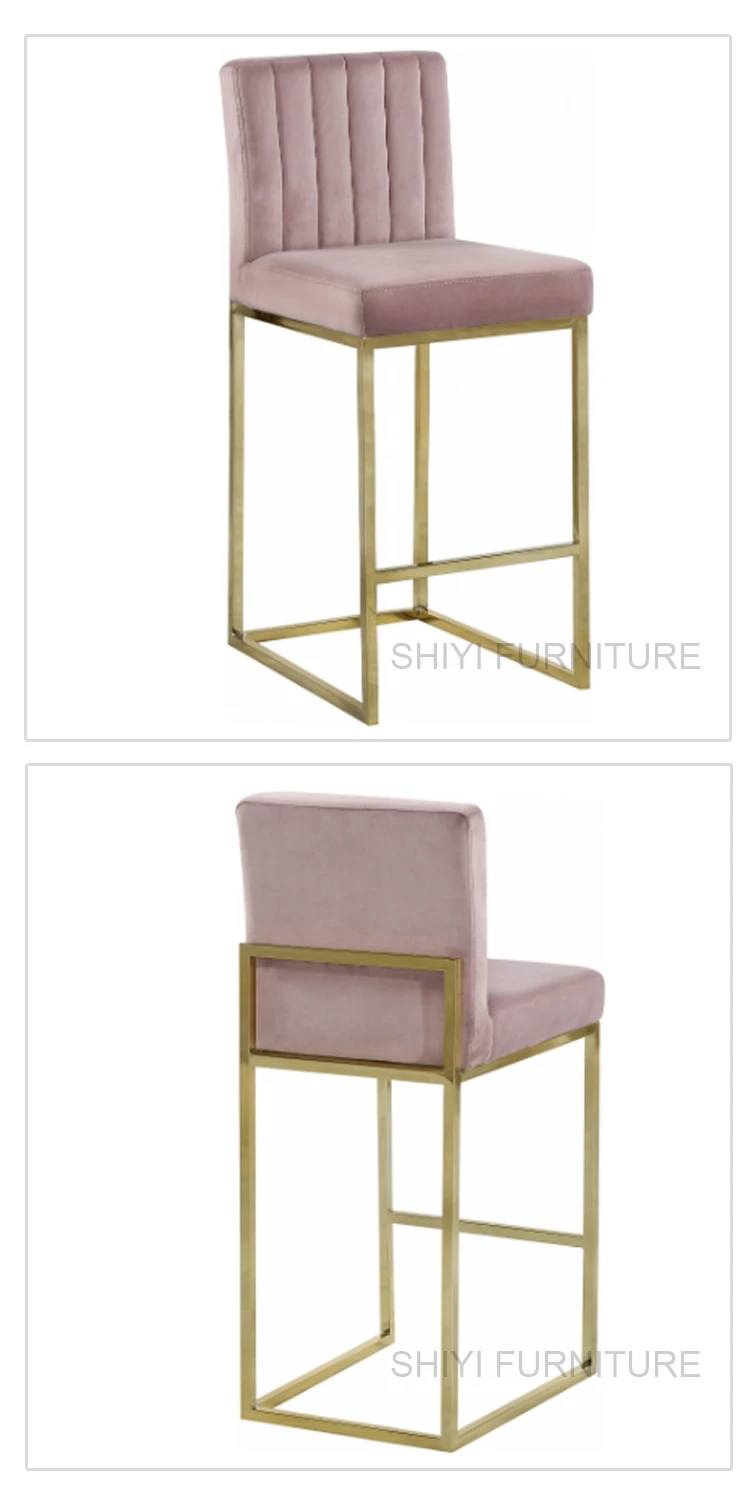 Heavy duty gold leg bar stool , couter stool