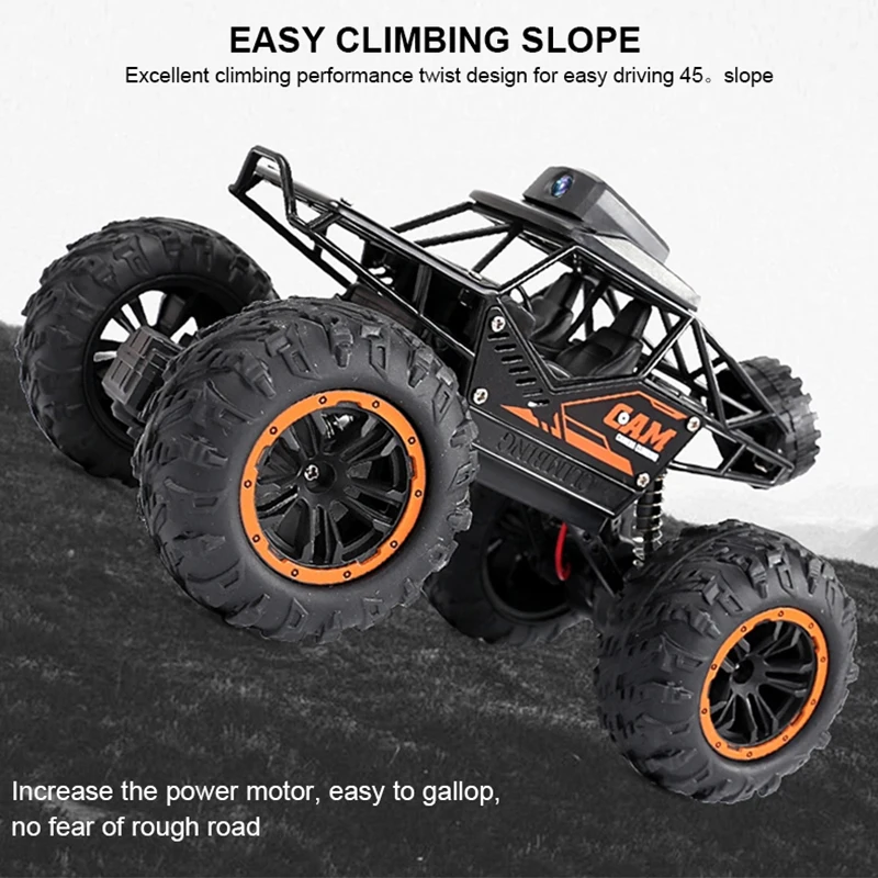 2.4G 1:18 Auto Photograph Follow Me high speed Rock-Crawler toy off-road RC Truck With Camera WIFI 720P HD