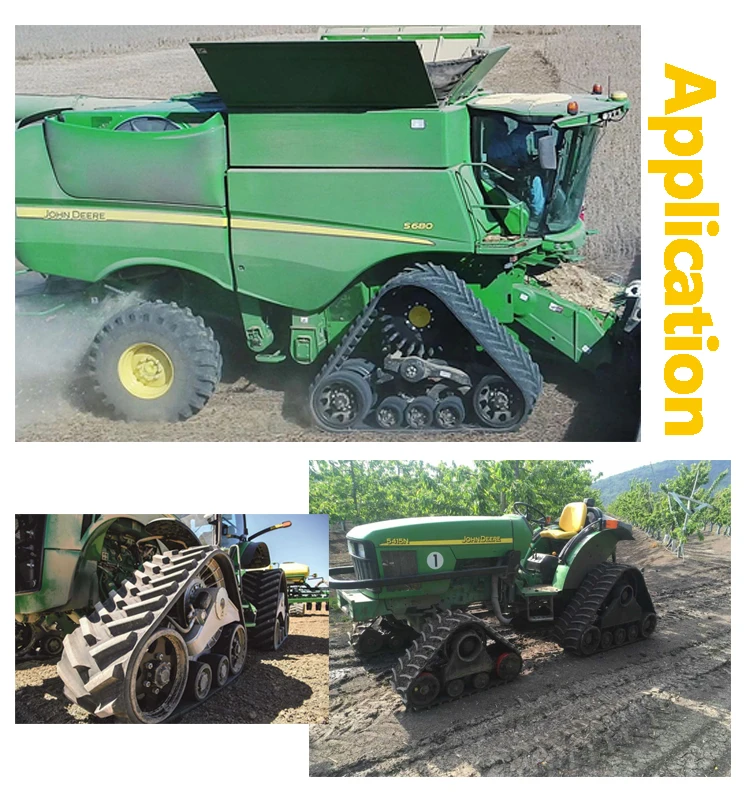 Harvest Machine Triangle Crawler Track System Replace Tyre Rubber Track Wheel for Claas Case Ih Farm Tractor Agri Crawler Tracks