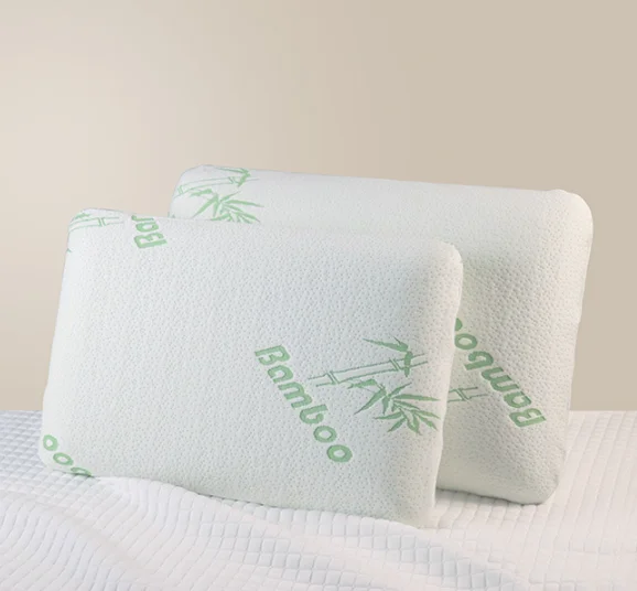 Hot Sale Slow Rebound Neck Support Sleeping Bread Shaped Bamboo Cover Bed Memory Foam Pillow