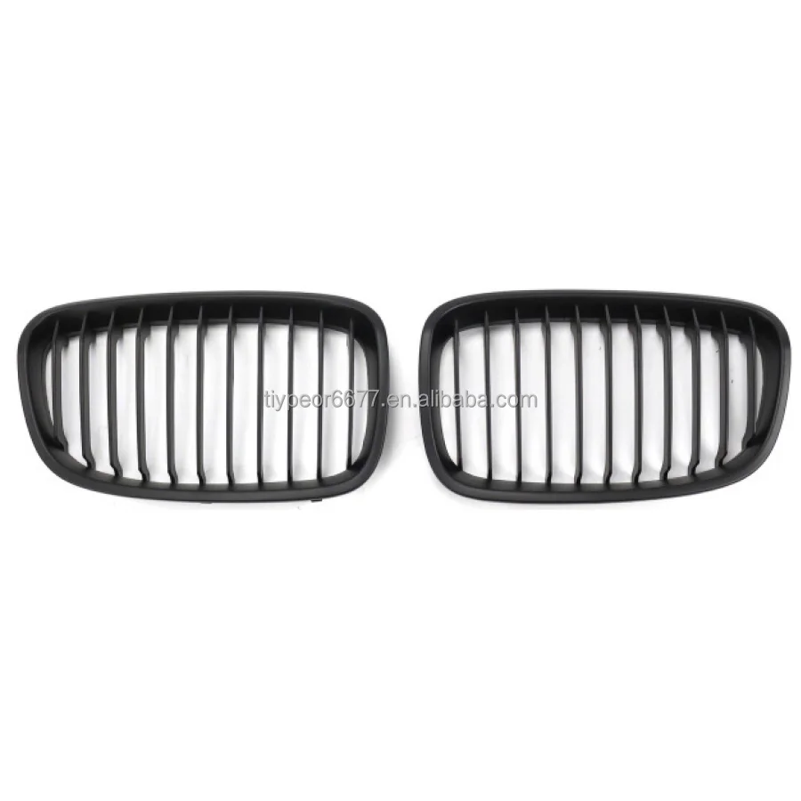 product tiypeor kidney grills abs gloss black carbon look three   color plated silver front grilles for bmw 1 series f20 2012   2014-5