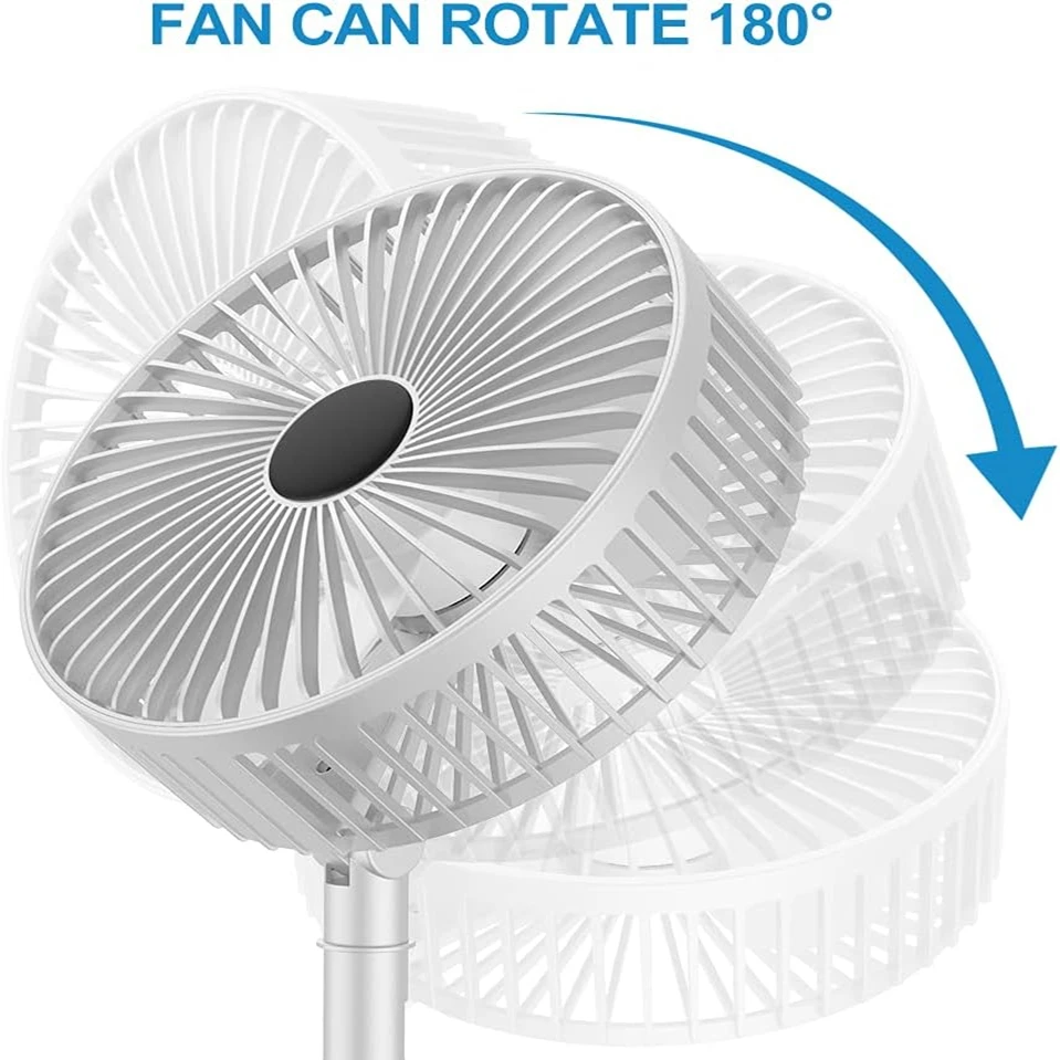 2024 Folding Portable Fan Floor Standing Fan Mini  USB Rechargeable Wireless Telescopic Fans with Promotional Gift Box-st