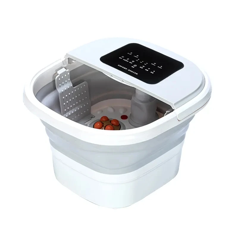 Automatic Heating Foldable Foot Bath Bucket With Rotary Massage Roller