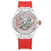 Translucent white red-red band