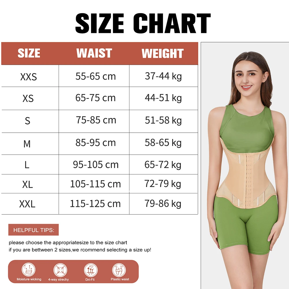 Women Shaping Corset Tummy Control Shaper Bilayer High Compression Female Trendy Fajas Shaping Waist Trainer Corset Shapewearr
