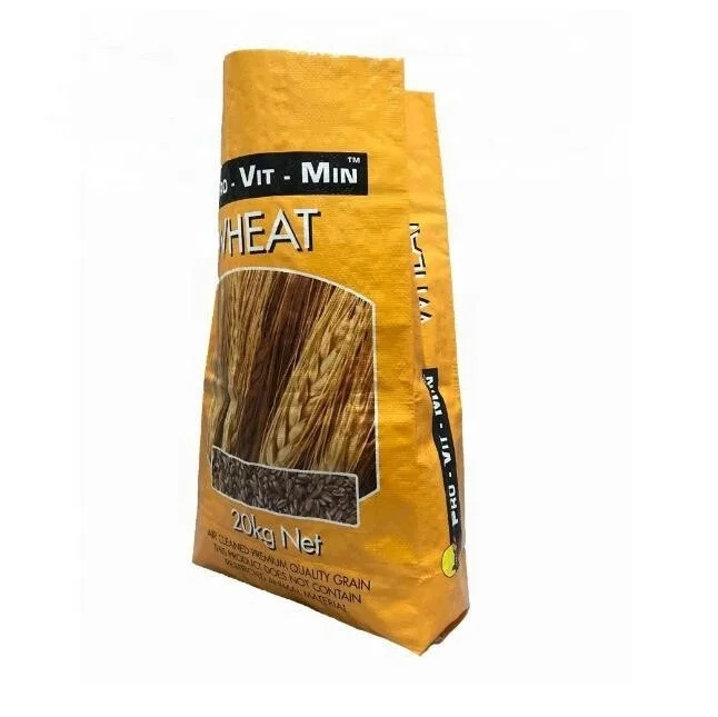 Reasonable Price Custom Printed Promotional Empty PP Woven Bags for Flour Rice Grain Animal Feed Use