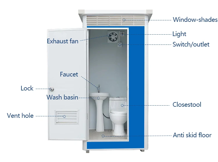 Modular Plastic Outdoor Luxury Mobile Toilets Mobile Toilets Mobile