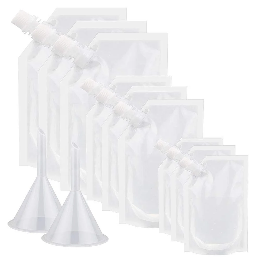 Competitive Price Clear Plastic Flask Bags Travel Beverage Alcohol Liquid Liquor Packaging Cruise Sneak Liquor Spout Pouch