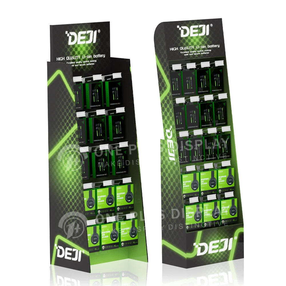 Custom Retail Product Paper Cardboard Display Stand with Hooks