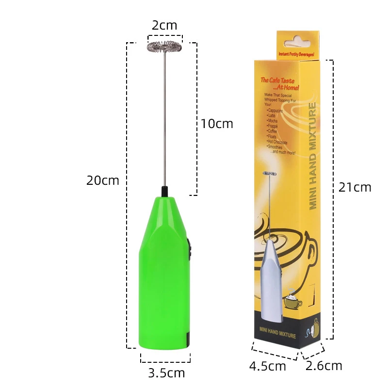 Electric Stainless Steel Milk Frother Foam Maker Handheld Whisk Tool