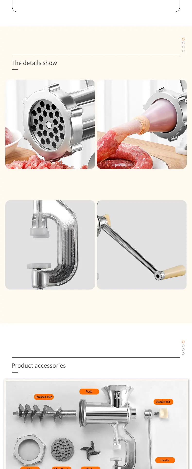 Home Kitchen Aluminum Alloy Meat Mincer Grinder Sausage Maker Mini Food Grinder Manual Buy