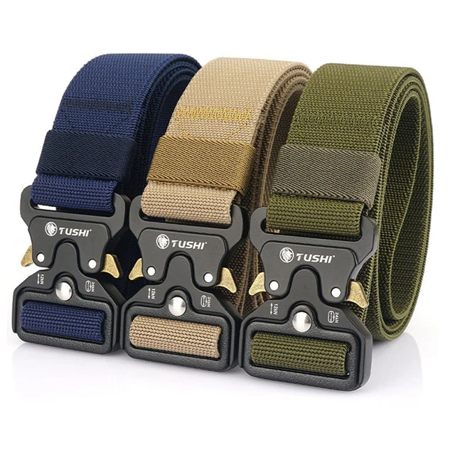 Cinturón Táctico Elástico Unisex - Hebilla Automática, Ajustable Hasta 120 Cm, Color Negro, Para Jeans Y Diario