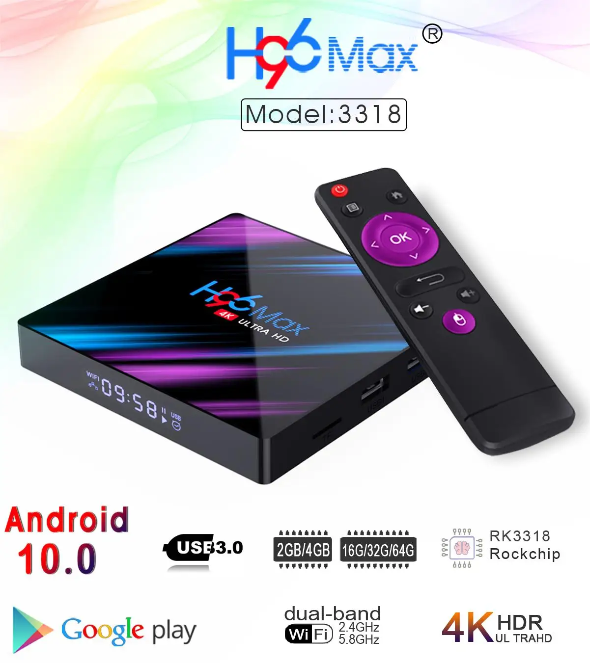 New Released Network Android TV Box Rk3318 4G Lte 2GB 16GB Android 10.0 Dual Wifi 4G Tv Box
