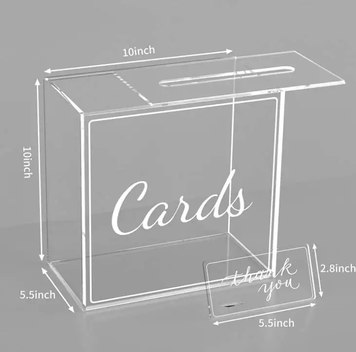 Acrylic Donation Box With Lock Wedding Wishing Well Ballot Boxes - Buy ...