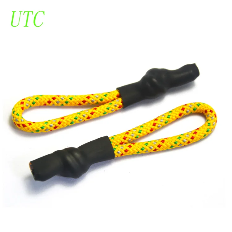 Hot Colorful Rubber Zip Slider String Zipper Puller with Heat Shrink Tube for Sportswear