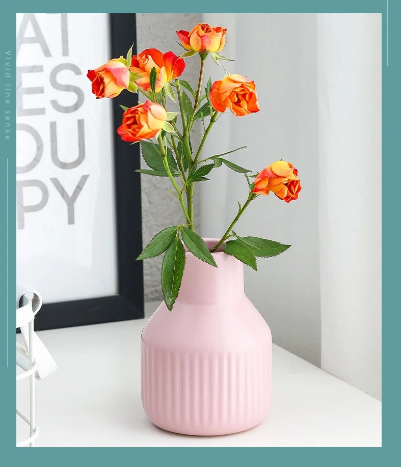 weiß minim Keramik Vase Einfache Retro Matt Keramische Dekoration Kreative Hause Eingerichtet Nordic Retro Pastoralen Vase Handwerk 