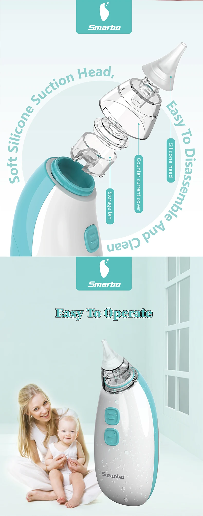 Waterpulse Smarbo X30 - Efficient Baby Nasal Aspirator