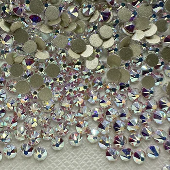 1440pcs P AB Crystal Wholesale Highest Quality 2088 16 Cut Facets Flat Back Crystal Non-Hot Fix Rhinestones for Wedding Dresses