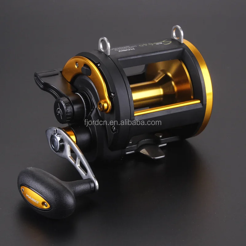 FJORD HAIBO 4.3:1 5+1 Stainless Steel Bearing Deep Sea Trolling Drum Fishing Reel Made with Plastic and Carbon Material