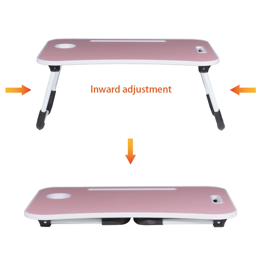 Портативный складной стол для ноутбука из МДФ Charmount деревянный компьютерный на кровать