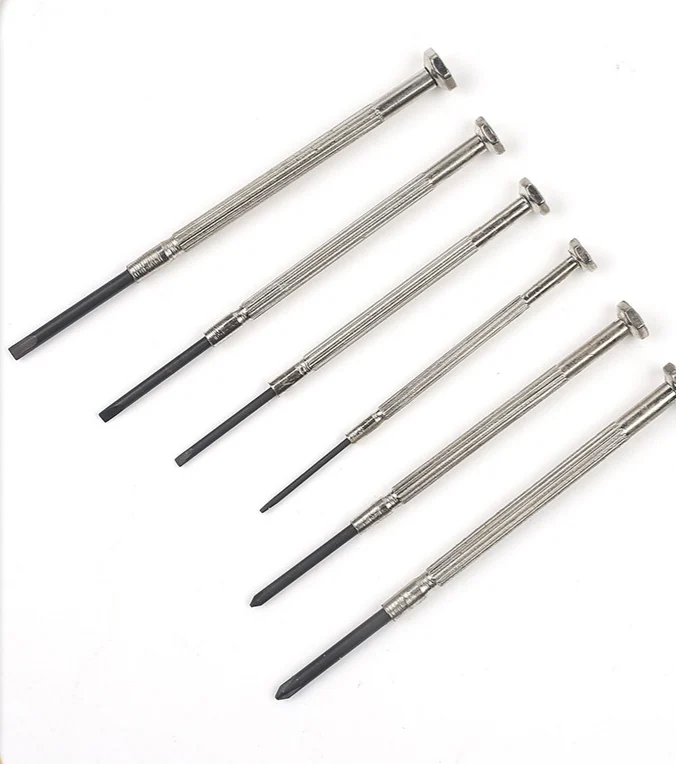 6 Different Screwdrivers and Size Flathead 6Pcs Mini Screwdriver Set ...