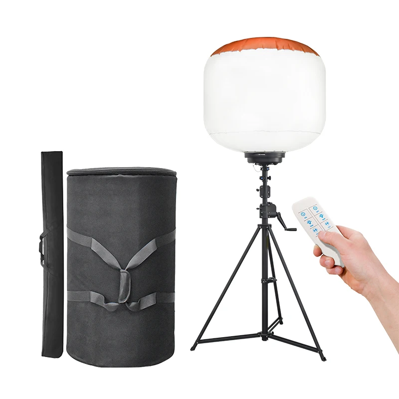 Portable LED Balloon Light Tower with 5000K Color Temperature 165000lm Luminous Flux and 50000hrs Lifespan